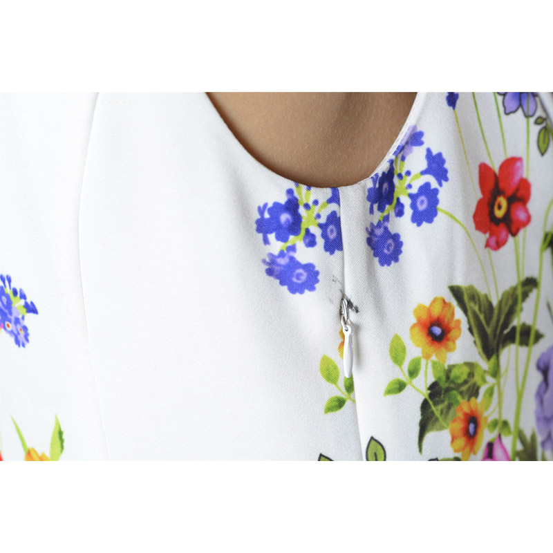 SY002印花車花連衣裙