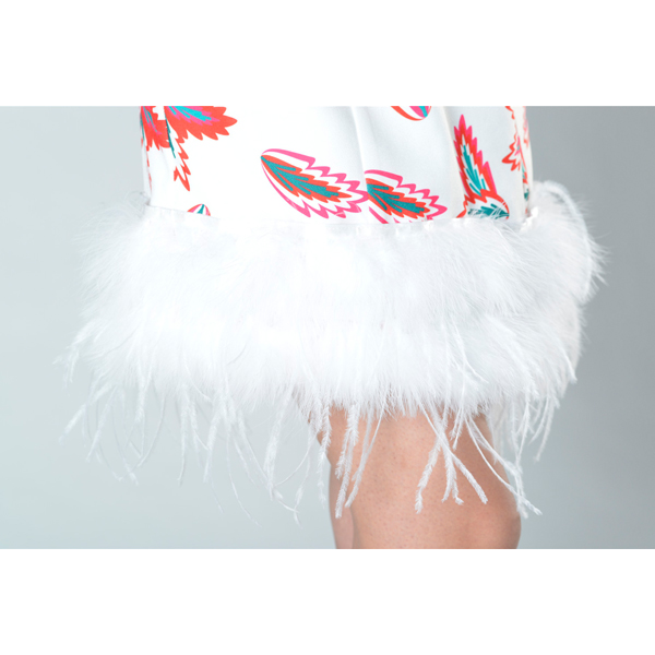 SY018撞羽毛吊帶連衣裙細節圖 SY018撞羽毛吊帶連衣裙細節圖